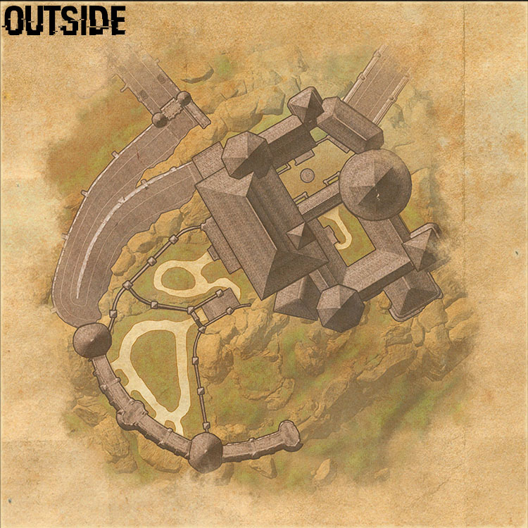 Castle Skingrad Internal House Map - Outside