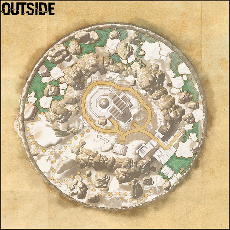 Enchanted Snow Globe Home Internal House Map - Outside