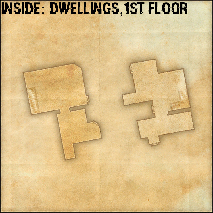 ThievesOasis Internal House Map - Dwellings, First Floor