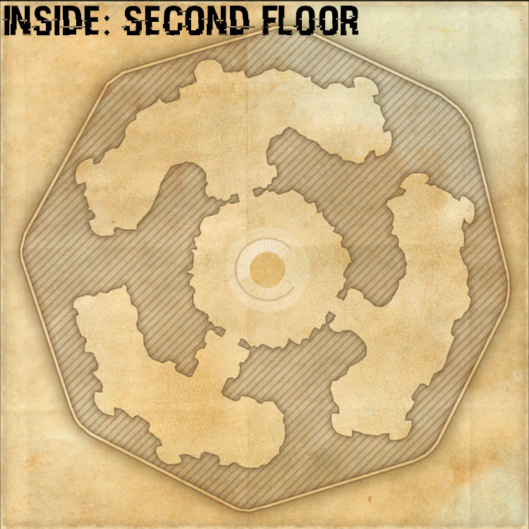 Tower of Unutterable Truths Internal House Map - Second Floor