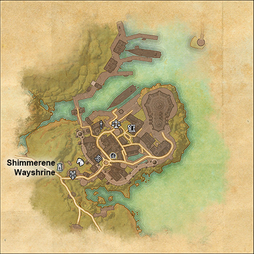 Location of Calibar in Shimmerene, Summerset