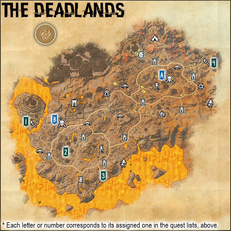 Map of Delve and World Boss Locations