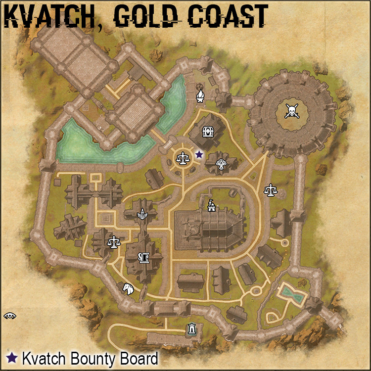 Map of Kvatch Bounty Board Location