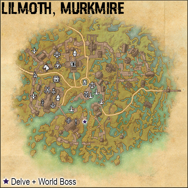 Map of Lilmoth Quest Giver Locations