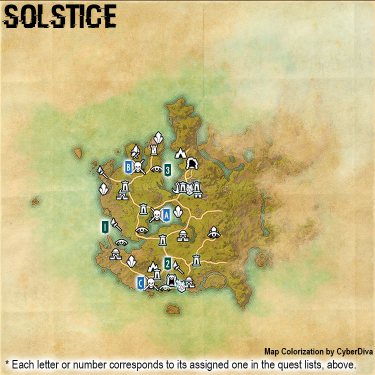 Map of Delve and World Boss Locations