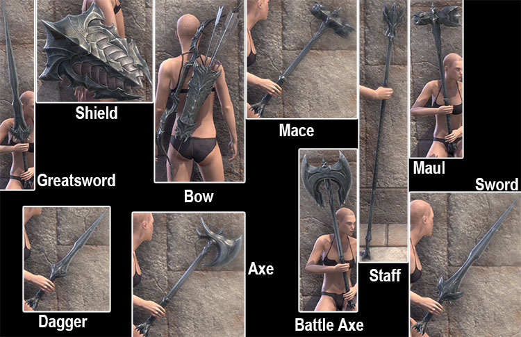 Ancient Daedric Weapons Motif