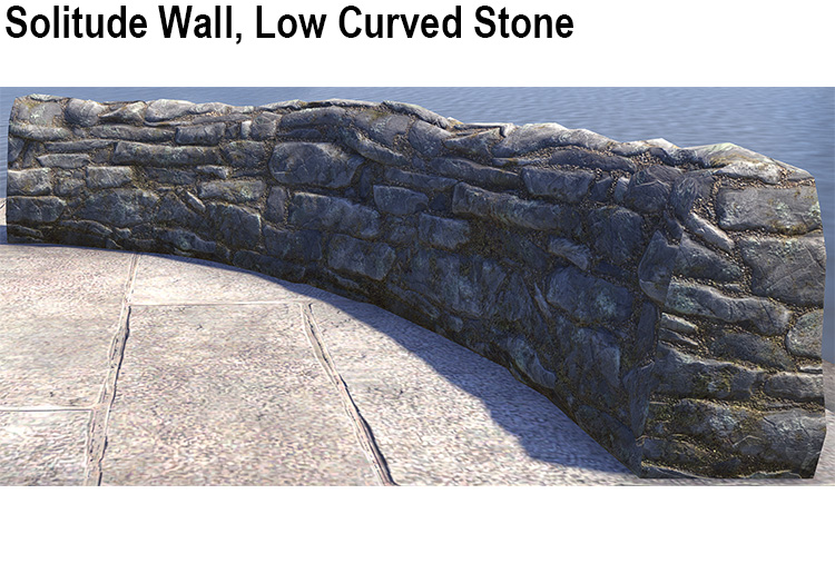 Solitude Wall, Low Curved Stone