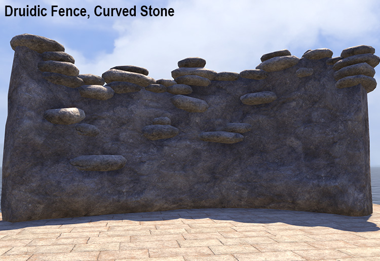 Druidic Fence, Curved Stone